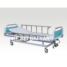 a-61 Movable Dobule-Function Manual Hospital Bed with ABS Bed Head